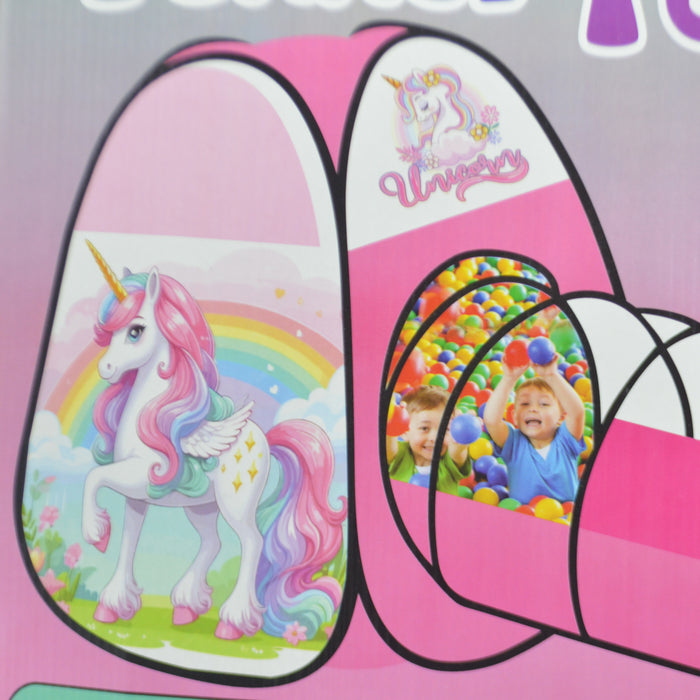 4 in 1 Unicorn Tunnel Tent  with 50 Balls