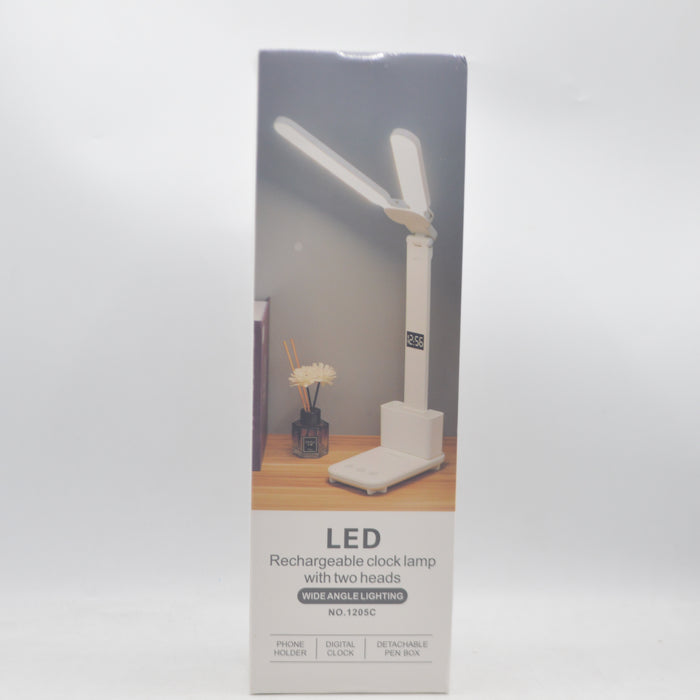 LED Rechargeable Clock Lamp