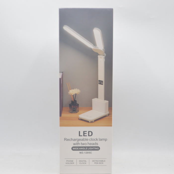 LED Rechargeable Clock Lamp