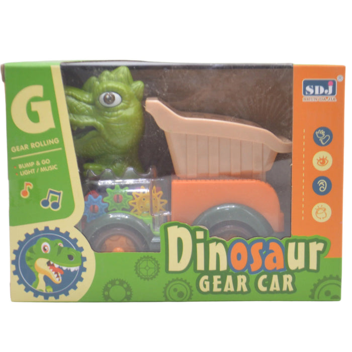 Musical Dinosaur Gear Car with Light & Music