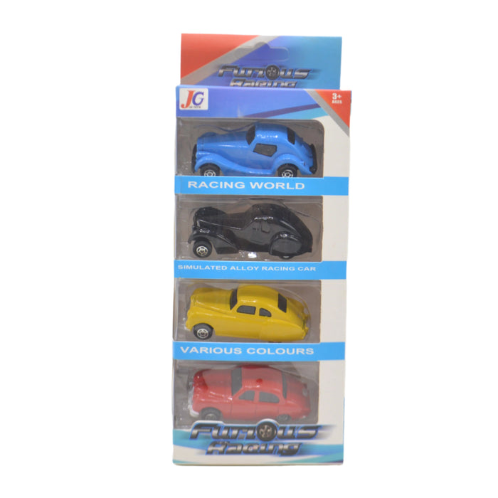 Metal Body Racing Car Pack of 4