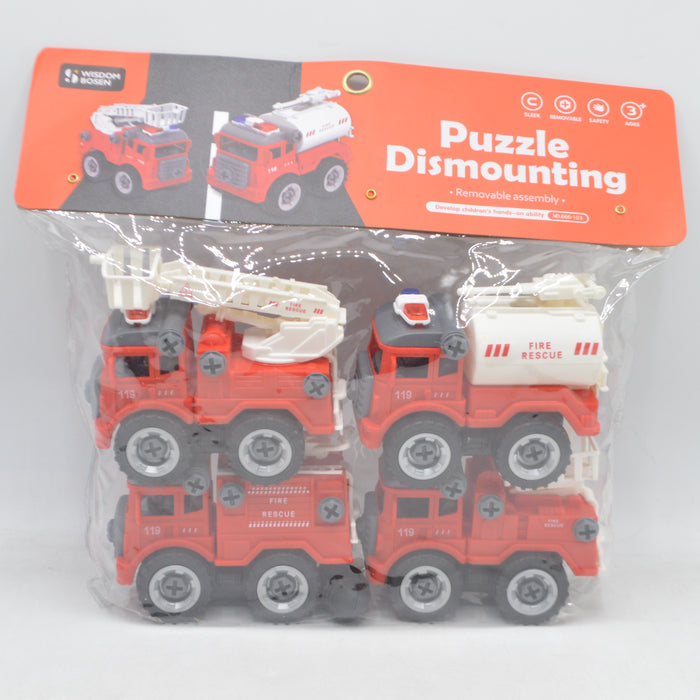 Fire Rescue Puzzle Dismounting Truck