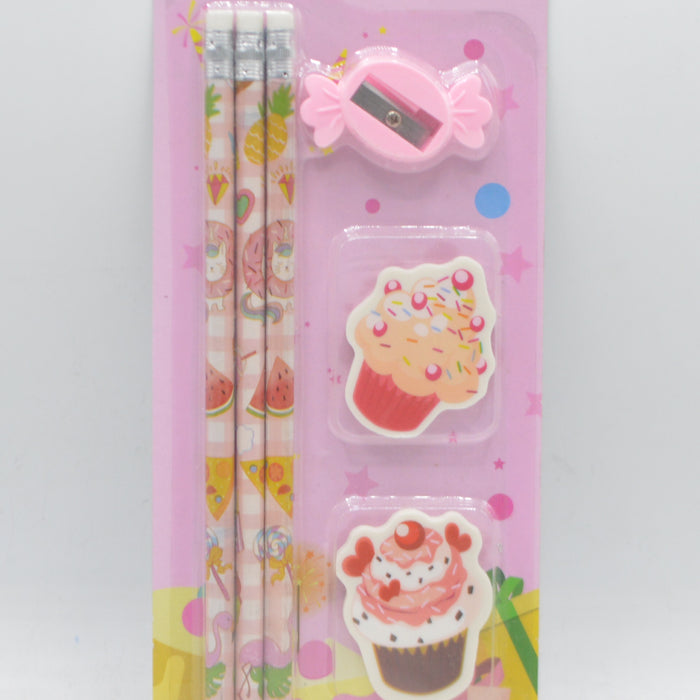 Cake Eraser with Pencil