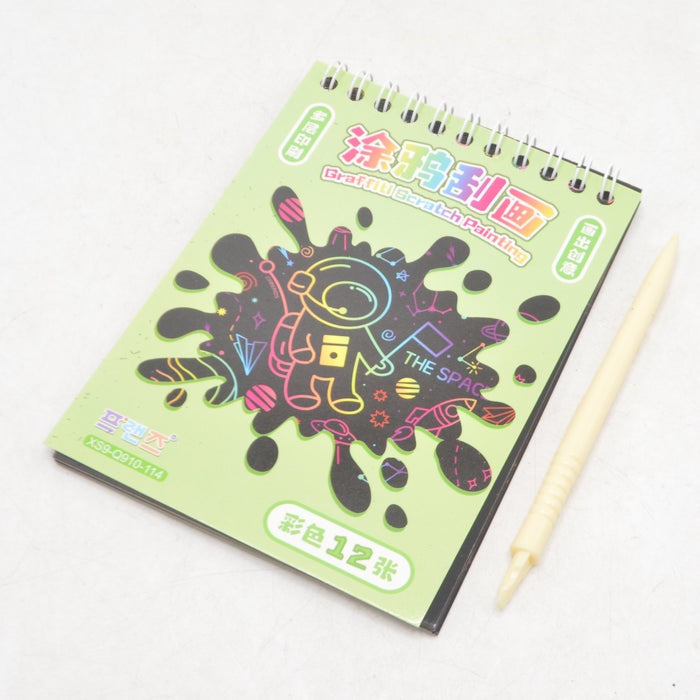 Graffiti Scratch Painting Book with Pen