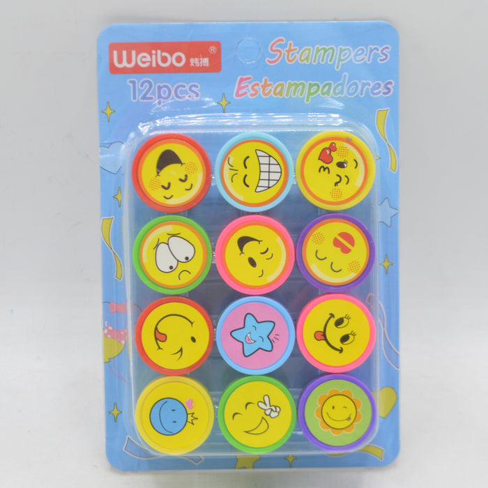 Lovely Emoji Theme Stamp 12 Pieces