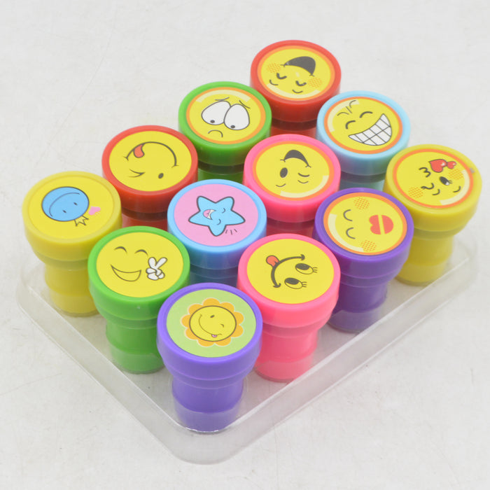 Lovely Emoji Theme Stamp 12 Pieces