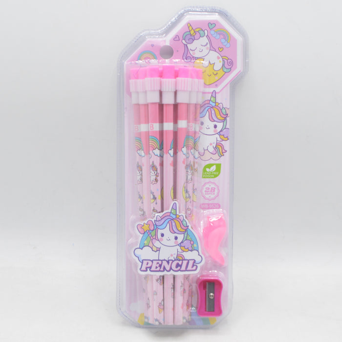 Unicorn Theme 2B Pencil Set