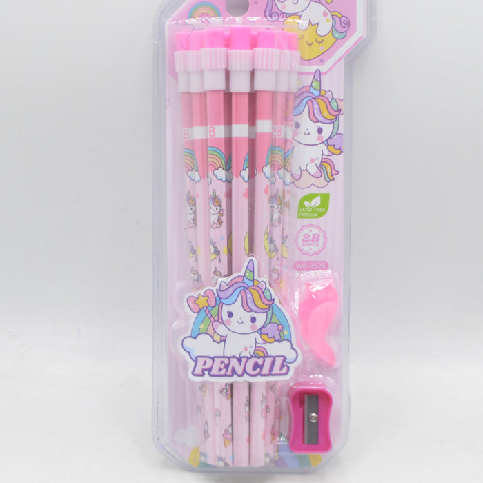 Unicorn Theme 2B Pencil Set