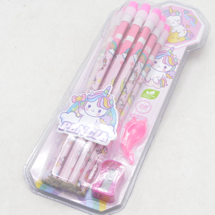 Unicorn Theme 2B Pencil Set