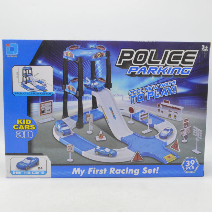 Police Parking Racing Track Set