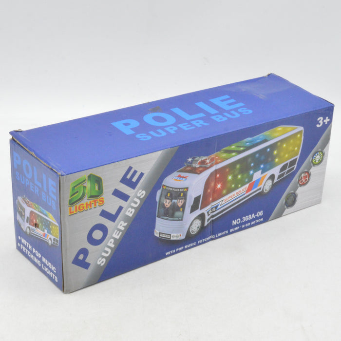 Electric Police Bus with Lights & Sound