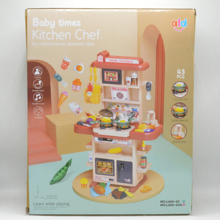 Baby Kitchen Chef with Light & Sound,Spray
