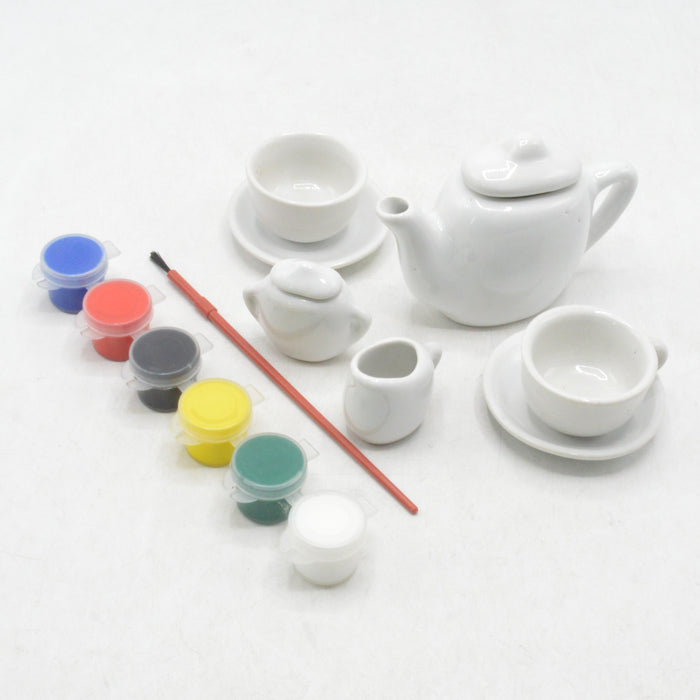 Painted Ceramics Tea Set