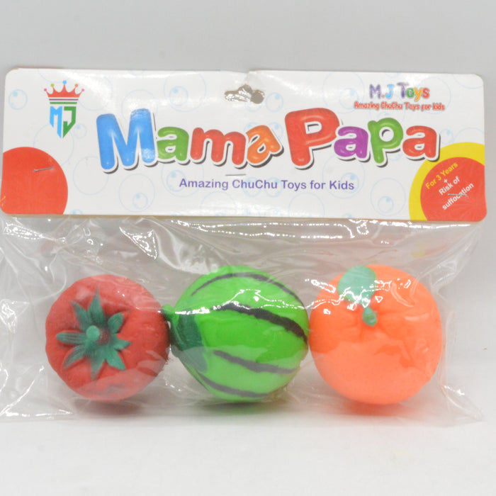 Amazing Mama Papa Fruits Chuchu Toy Pack of 3