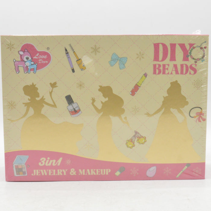 3 in 1 DIY Beads Jewelry & Make Up Box