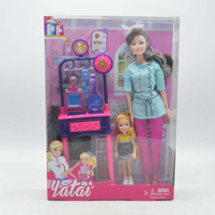 Fashion Girl Doll with Kitchen Accessories