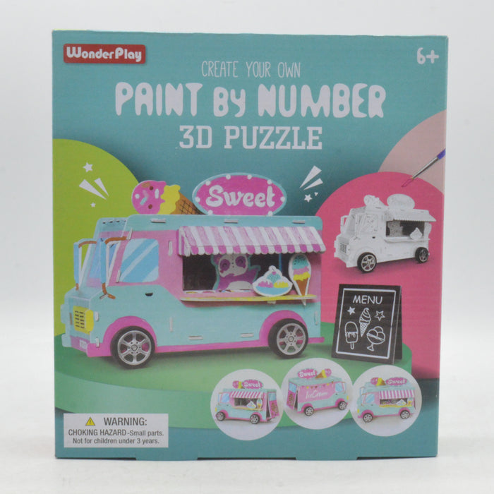 Bus Shape 3D Puzzle Paint Number