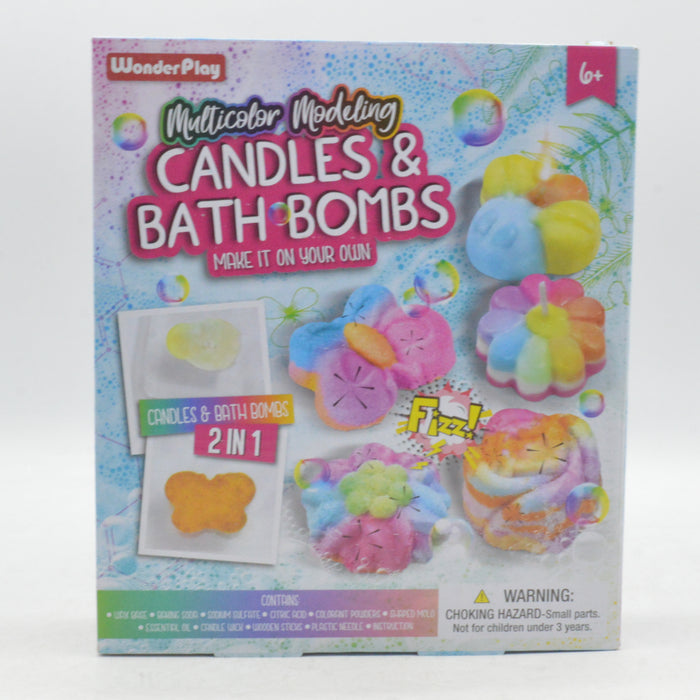 2 in 1 Multicolor Modeling Candles & Bath Bombs
