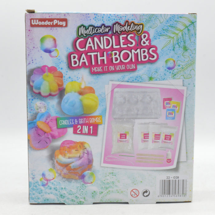 2 in 1 Multicolor Modeling Candles & Bath Bombs