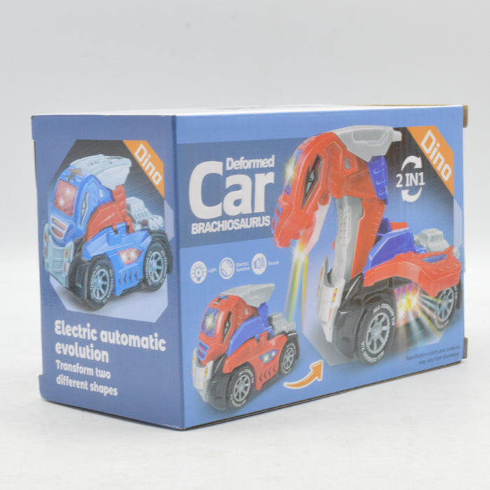 2 in 1 Deformed Dino Car With Light & Music