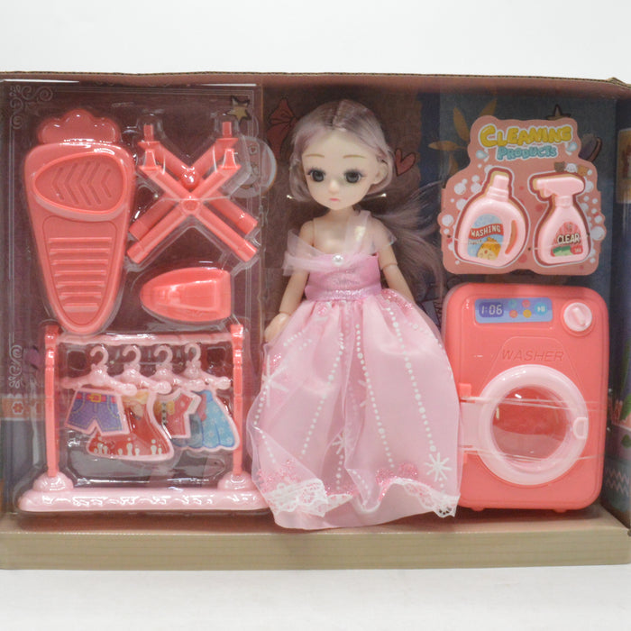 Cute Doll with Home Appliance Accessories