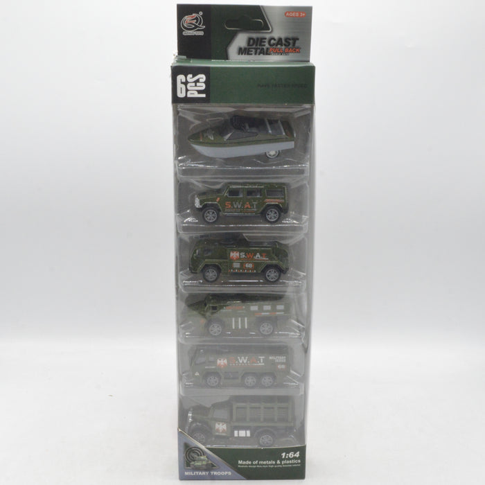 Diecast Pack of 6 Military Set