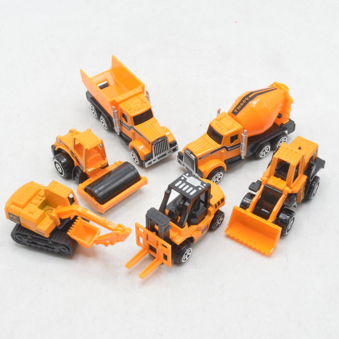 Diecast Pack of 6 Construction Truck Set