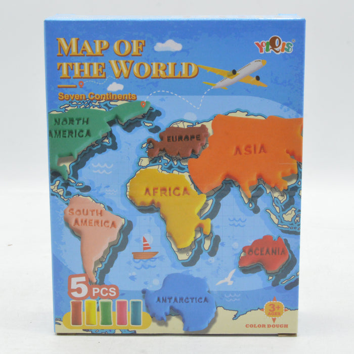 World Map Shape Play Dough