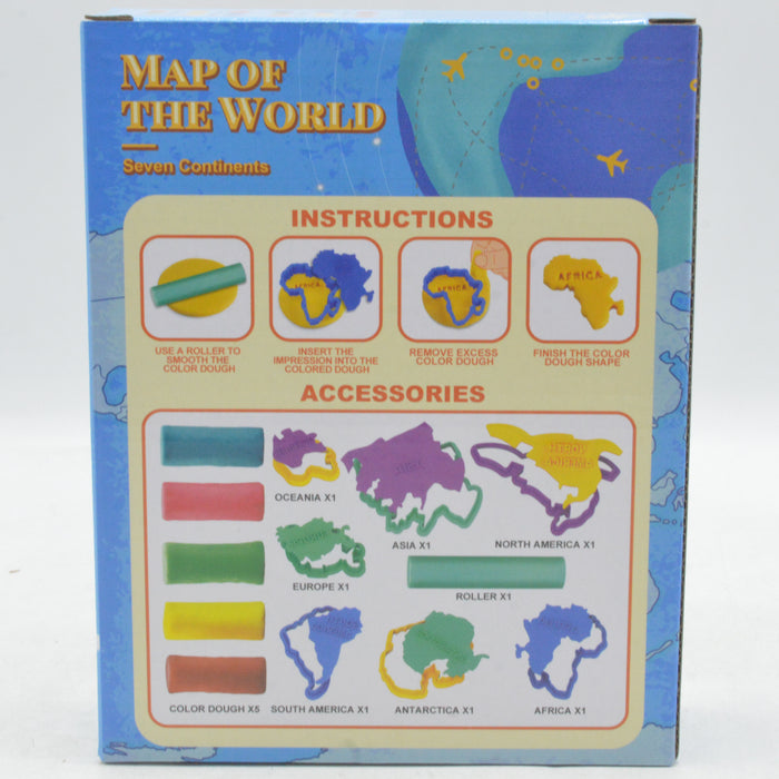 World Map Shape Play Dough