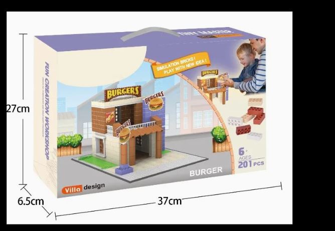 3D Brickie Little Builders Burgers Shop 201 Piece