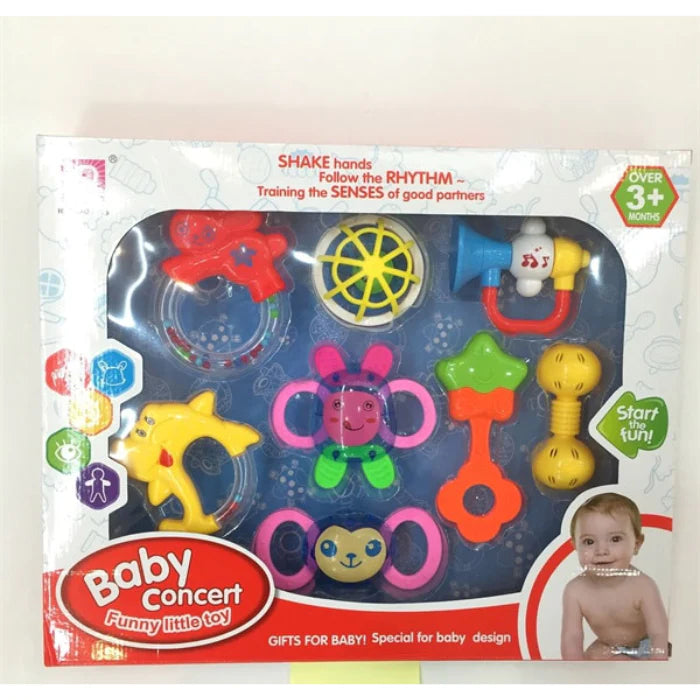 Pack of 8 Baby Concert Rattle Set