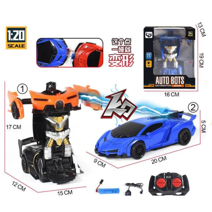 2 in 1 Rechargeable RC Transformer Robot Car