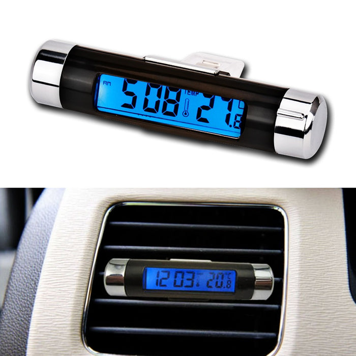 Digital Car Air Vent Car Thermometer Clock