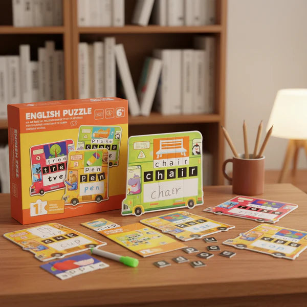 Bus Theme Educational Puzzle Game