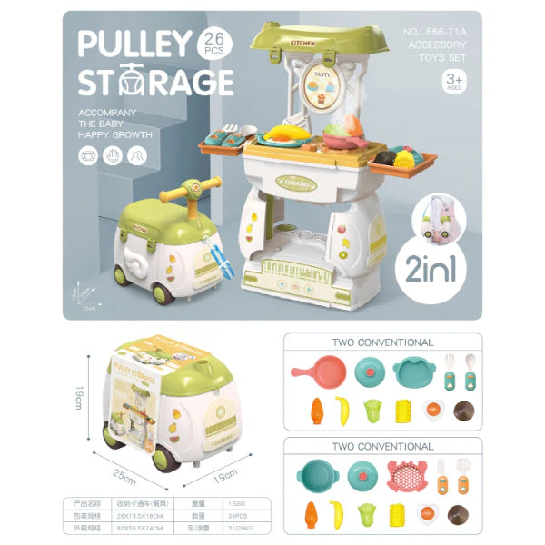 2 in 1 Pulley Storage Kitchen Set