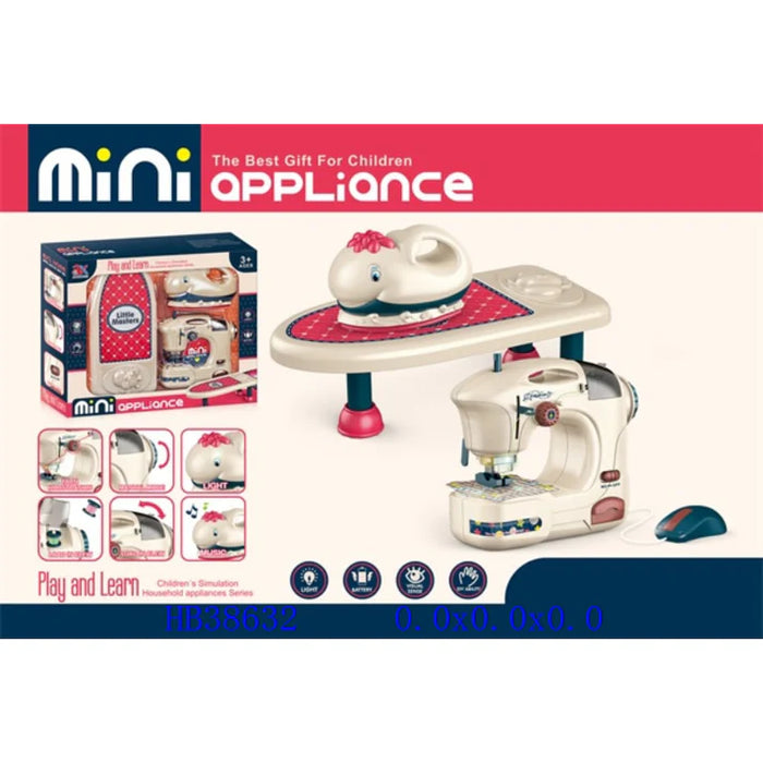 Mini Appliance Ironing Set with Sewing Machine