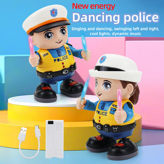 Dancing Police Boy with Light & Sound