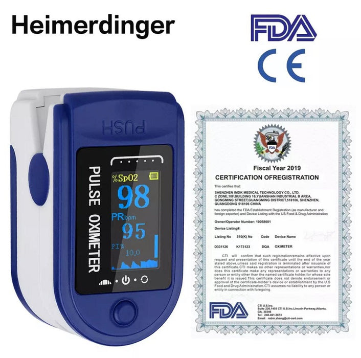 Fingertip Pulse Oximeter  Blood Oxygen  Meter