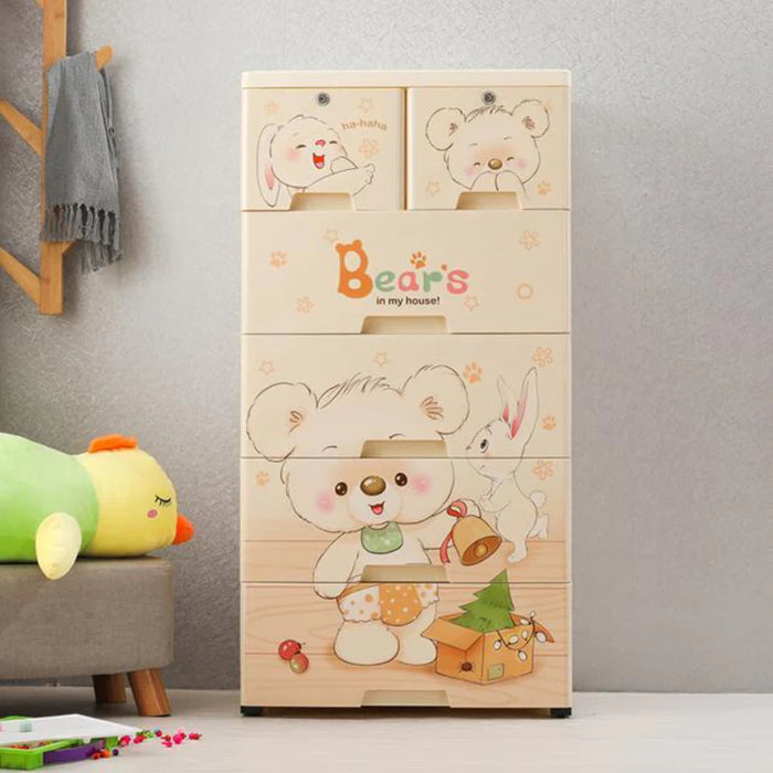 Cute Bear & Rabbit Theme Kids Wardrobe