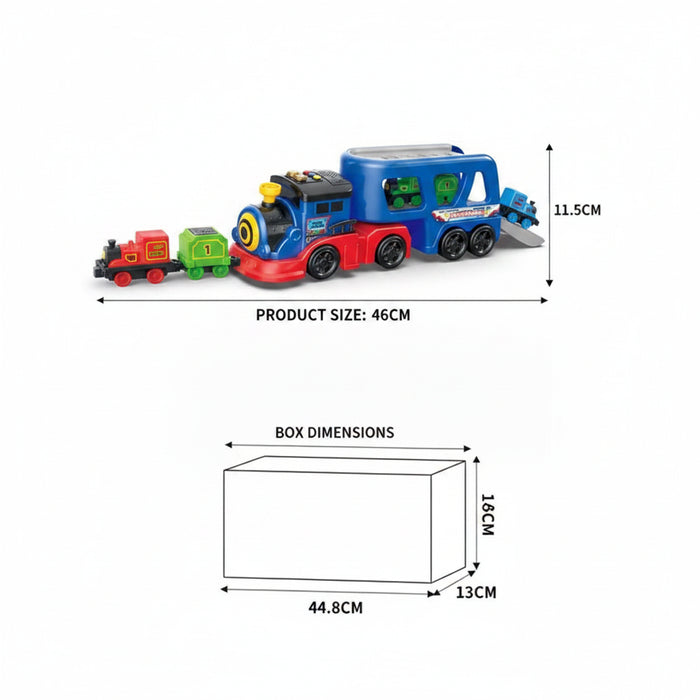 Magnetic Train Car Carrier Toy with Light & Sound
