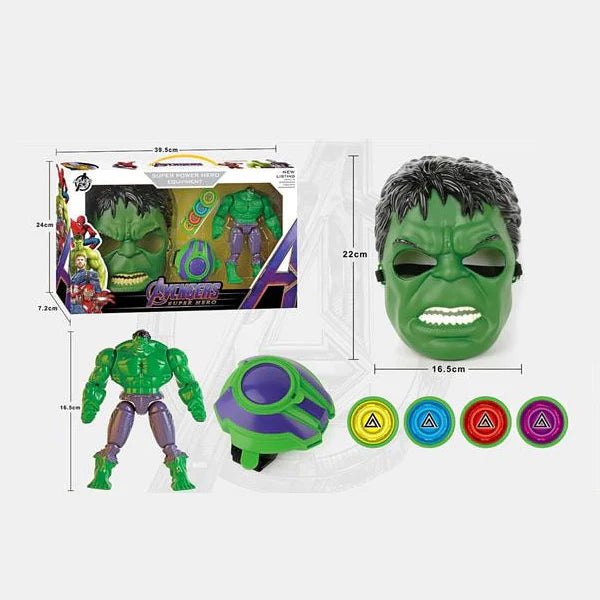 3in1 Action Hero Hulk Face Mask & Accessory