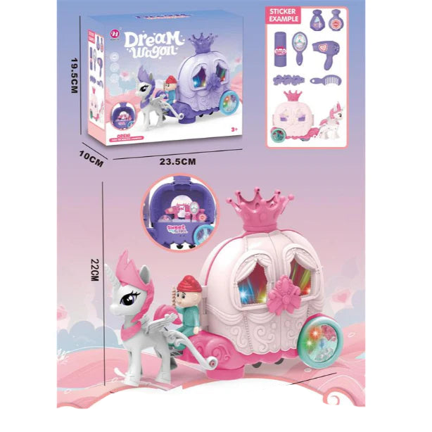 Unicorn Dream Wagon Beauty Set with Lights