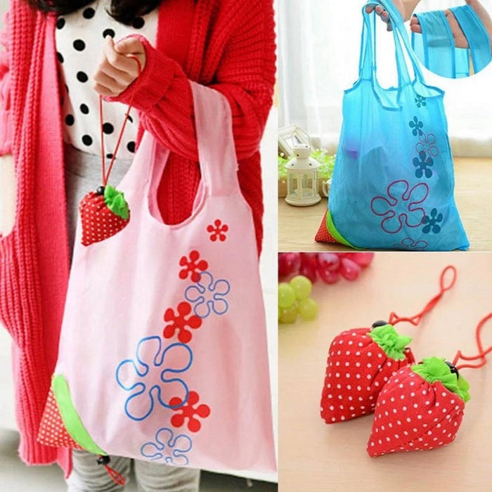 Pack of 3 Portable Strawberry Folding Bag