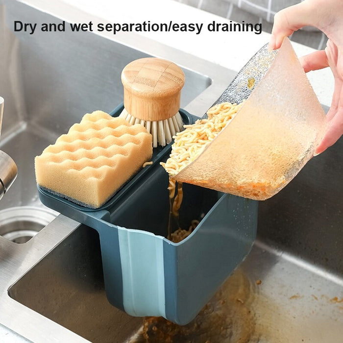 Foldable Double Suction Cup Hanging Sink Basket