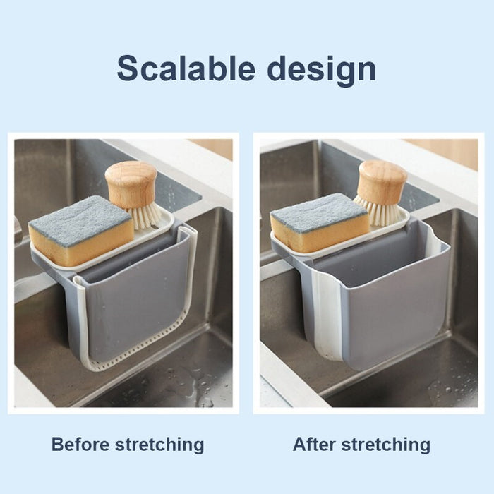 Foldable Double Suction Cup Hanging Sink Basket