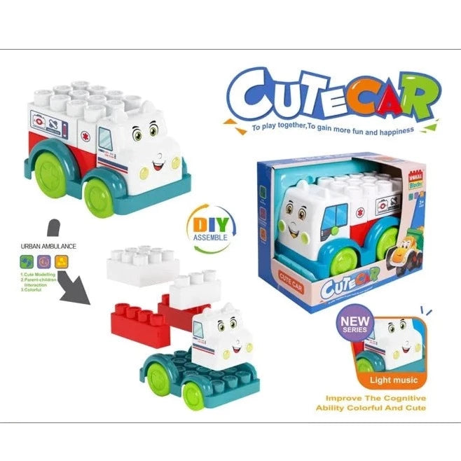 Cute Car Theme Building Blocks