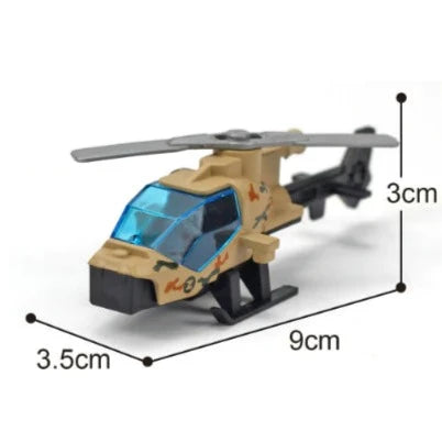 Mini Military Friction Helicopter Toy