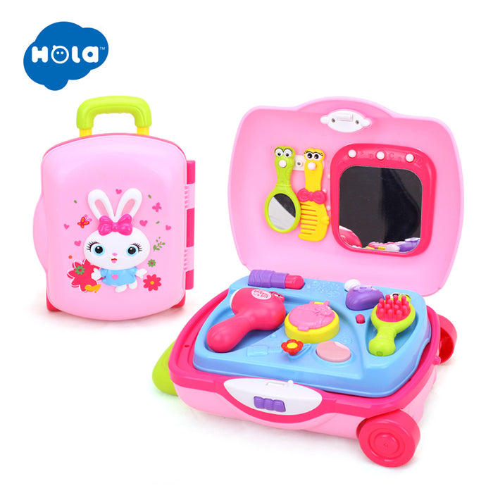 Hola Portable Makeup Suitcase Set