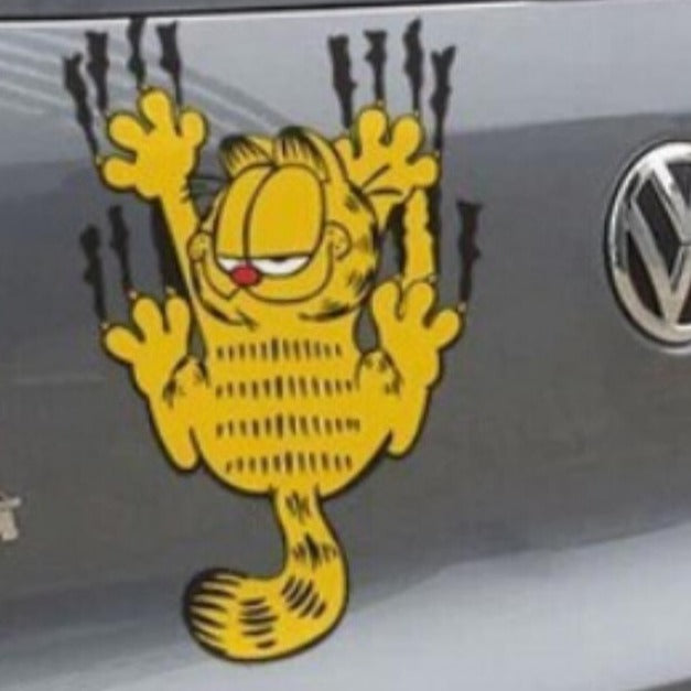 Yellow Cat Car Sticker