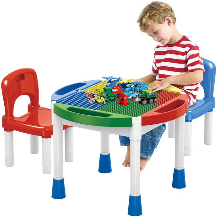 2 in 1 Building Blocks Table with Chair